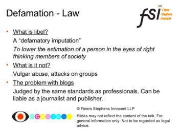 Defamation  Law What is