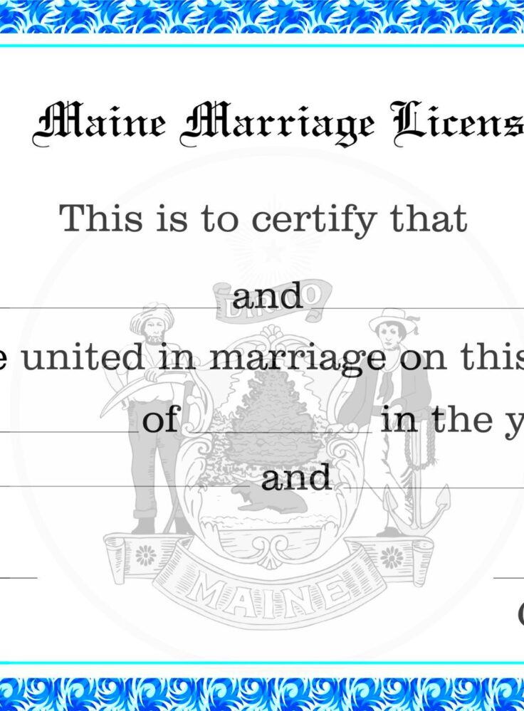 Maine Marriage License  License Lookup