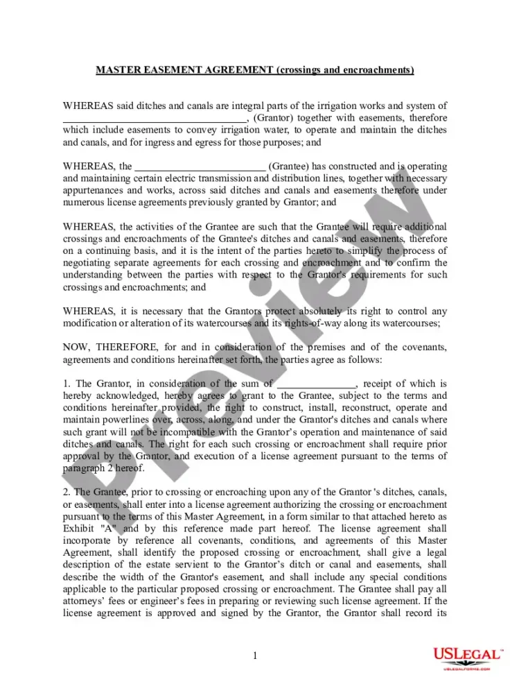 Lakewood Colorado Master Easement Agreement  Easement Agreement