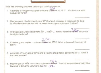 Charles Law Worksheet With Answers