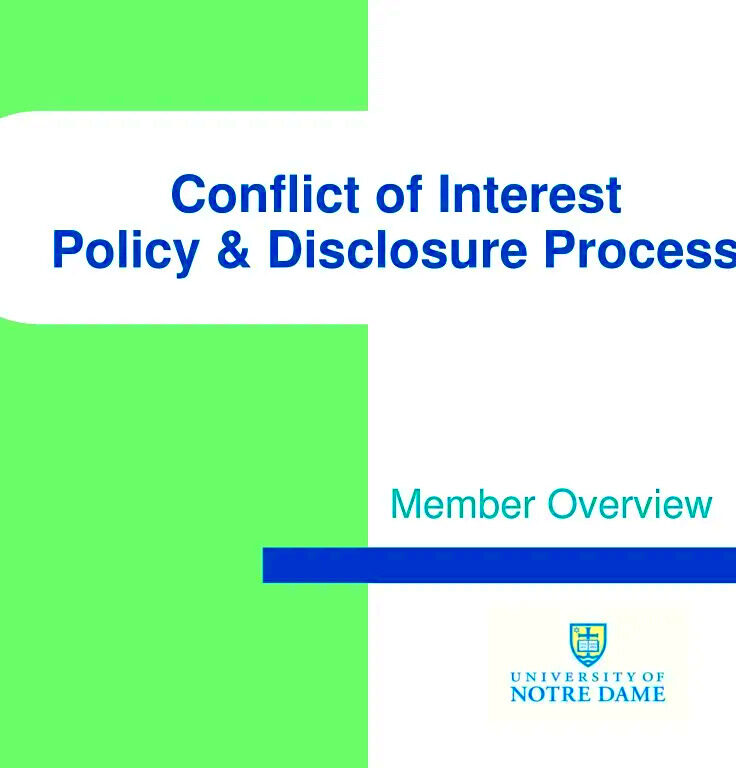 PPT  Conflict of Interest Policy  Disclosure Process PowerPoint