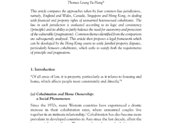 Property Rights of Cohabitants  PROPERTY RIGHTS OF COHABITANTS A