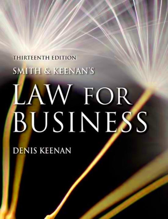 Smith And KeenanS Law For Business  9781405824040  Denis Keenan