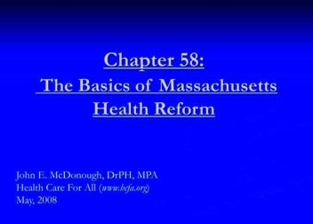 PPT  Chapter 58 The Basics of Massachusetts Health Reform PowerPoint