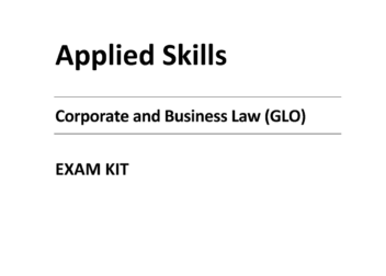 Corporate and Business Law Exam kit  ACCA Applied Skills Corporate and