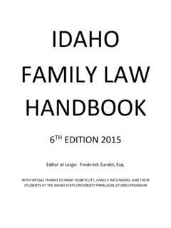 IDAHO FAMILY LAW HANDBOOK  idahofamilylawhandbookpdf  PDF4PRO