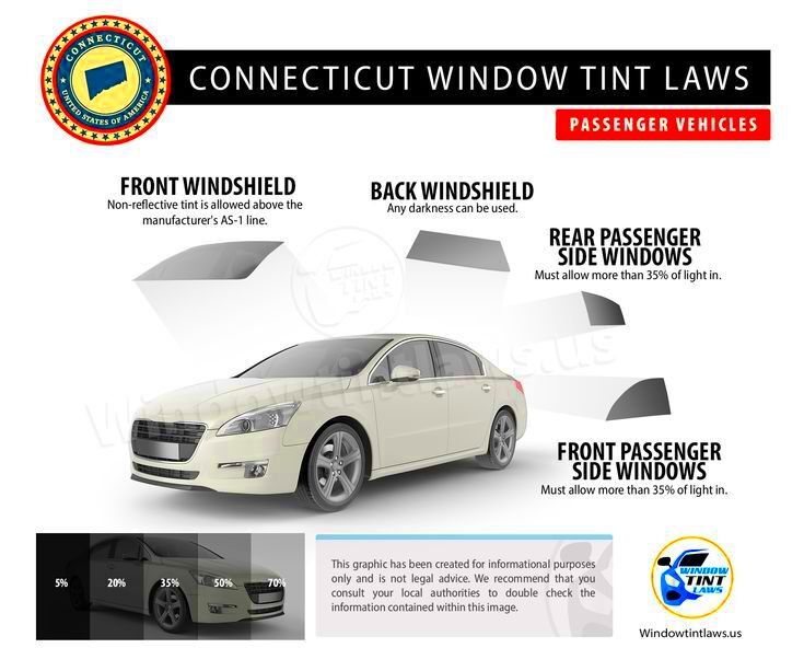 Connecticut window tint law 2020  Tinted windows Tints Passenger vehicle