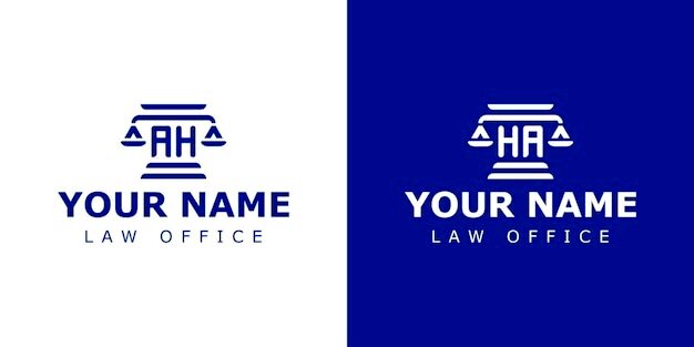 Premium Vector  Letter AH and HA Legal Logo suitable for any business