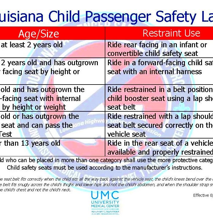 Louisianas Child Safety Seat Law called Best in the Country