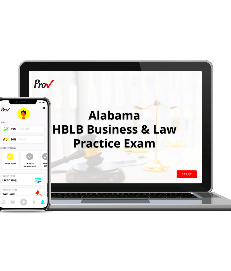 Alabama HBLB Business and Law  Digital Practice Exam  Prov