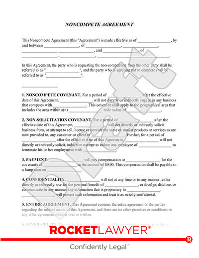 Free Noncompete Agreement Template  FAQs  Rocket Lawyer