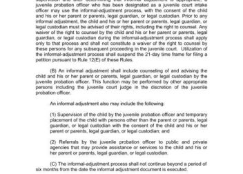 ALABAMA RULES OF JUVENILE PROCEDURE Rule 15 Informal