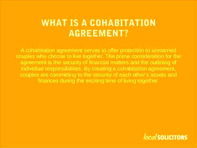 Cohabitation Agreements Explained