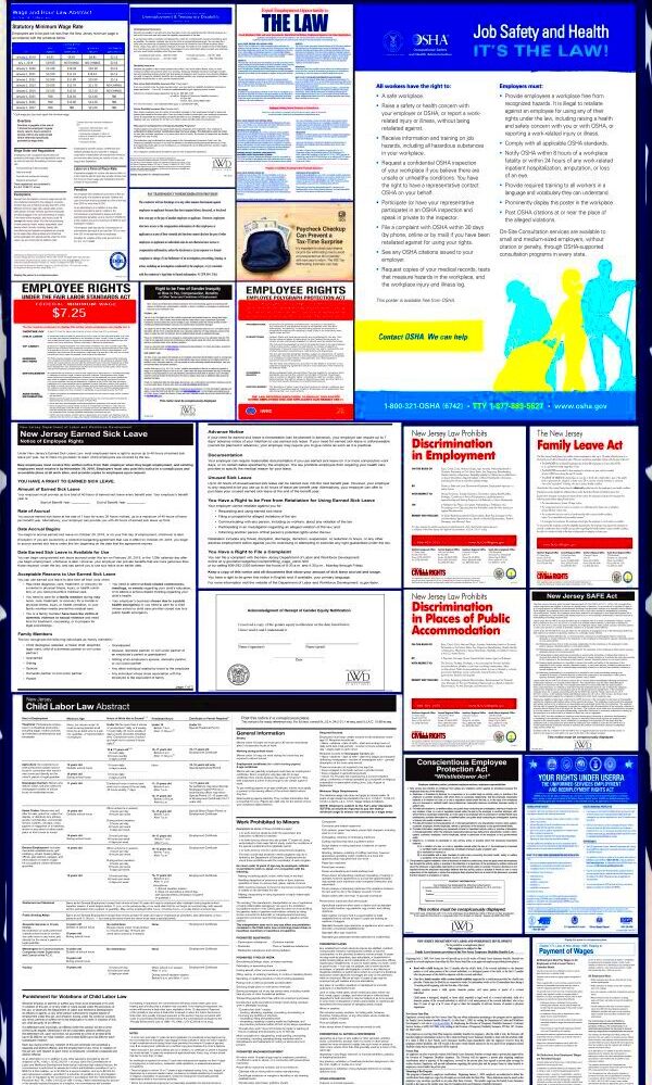 2023 New Jersey Labor Law Posters   State Federal OSHA