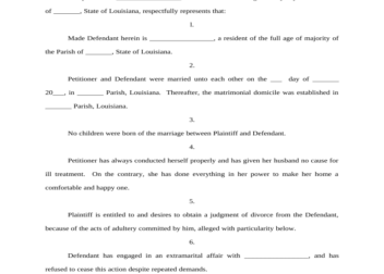 Divorce in louisiana adultery Fill out  sign online  DocHub