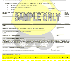 Lemon Law Texas  Fill and Sign Printable Template Online