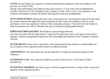 Free NonCompete Agreement  PDF Template  Sample  LawDistrict