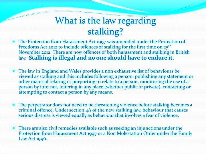 PPT  What is stalking Obsessive fixated pursuit PowerPoint