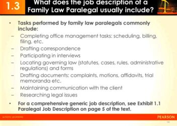 Family law paralegal duties