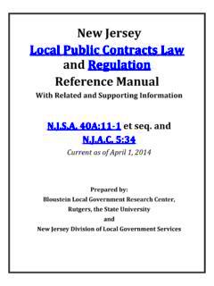 New Jersey Local Public Contracts Law and Regulation   newjersey