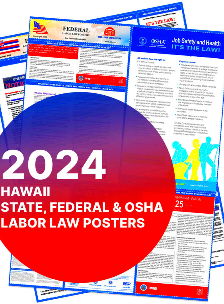 Shop Hawaii State  Federal Labor Law Posters 2024  Best Labor Law