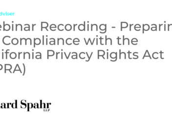 Webinar Recording  Preparing for Compliance with the California