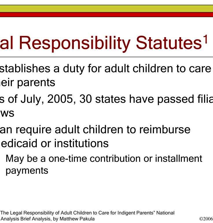 PPT  Filial Laws In America PowerPoint Presentation free download