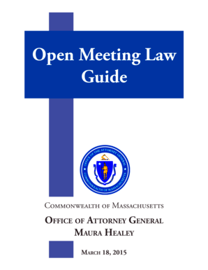 Fillable Online mass Open Meeting Law Guide PDF  MassGov  mass Fax